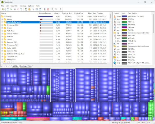 filetree size